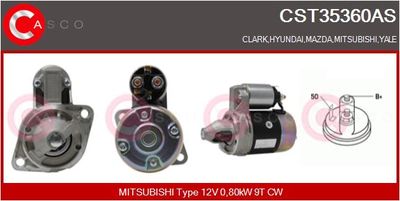 CASCO CST35360AS Стартер для MITSUBISHI SPACE WAGON (D0_V/W)