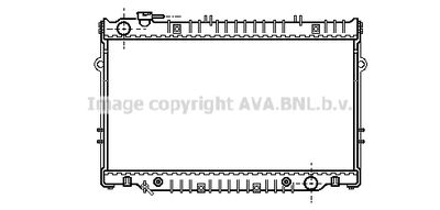 Радиатор, охлаждение двигателя AVA QUALITY COOLING TO2222 для TOYOTA LAND CRUISER