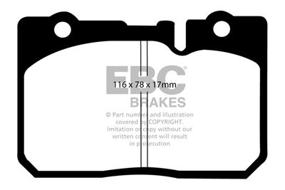 Комплект тормозных колодок, дисковый тормоз EBC Brakes DP1154 для LEXUS LS