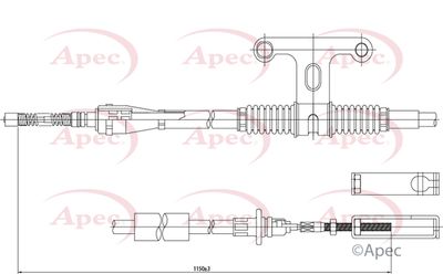 Cable Pull, parking brake APEC CAB1256