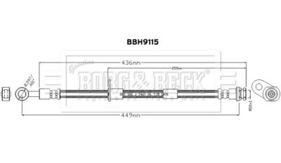 спирачен маркуч BORG & BECK BBH9115