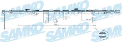 Тросик, cтояночный тормоз SAMKO C0311B для ROVER 400