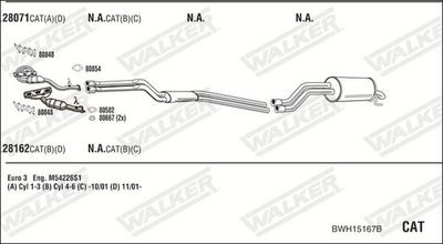 Изпускателна система WALKER BWH15167B
