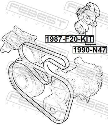 Belt Tensioner, V-ribbed belt 1990-N47