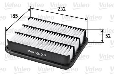 VALEO 585297 Воздушный фильтр  для CHRYSLER SEBRING (Крайслер Себринг)