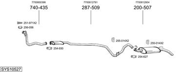 Układ wydechowy BOSAL SYS10527