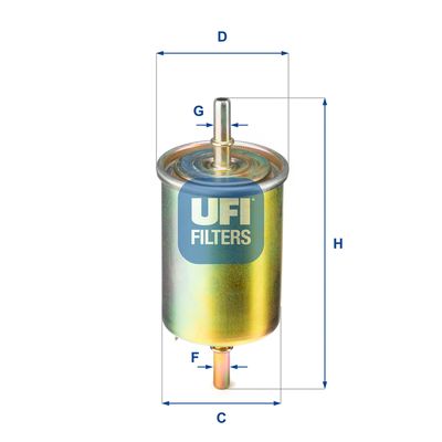 UFI 31.850.00 Топливный фильтр  для DAEWOO KALOS (Деу Kалос)