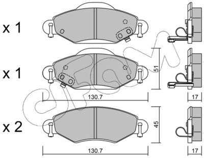 Комплект тормозных колодок, дисковый тормоз CIFAM 822-421-0 для TOYOTA PLATZ