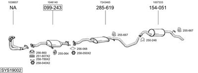 SISTEM DE ESAPAMENT BOSAL SYS19002