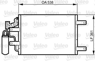 VALEO 814014 Радиатор кондиционера  для OPEL (Опель)