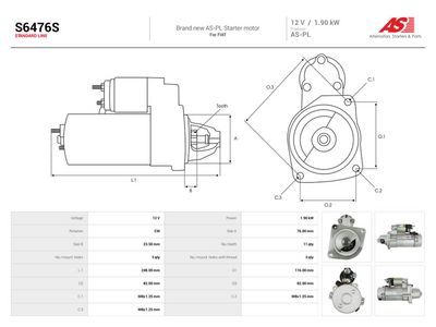 Starter AS-PL S6476S