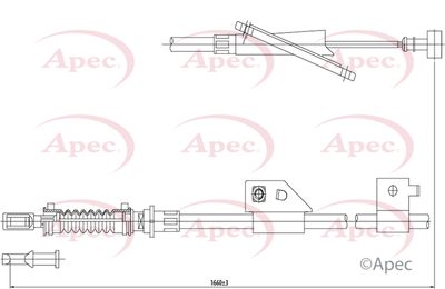 Cable Pull, parking brake APEC CAB1402