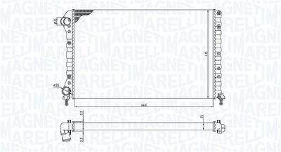 Радиатор, охлаждение двигателя MAGNETI MARELLI 350213179000 для FIAT DOBLO