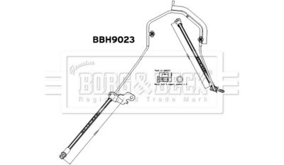 спирачен маркуч BORG & BECK BBH9023