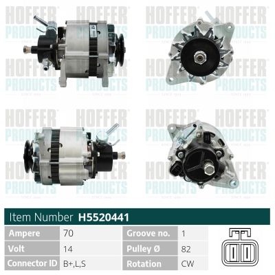 Генератор HOFFER H5520441 для FORD MAVERICK