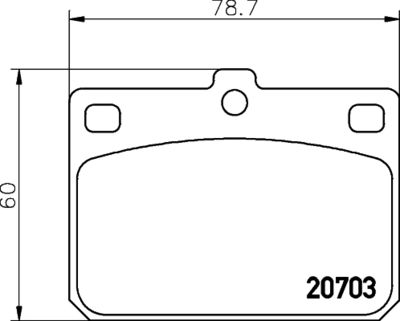 Комплект тормозных колодок, дисковый тормоз TEXTAR 2070302 для DAIHATSU CHARMANT
