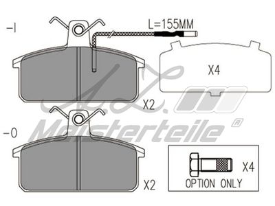 комплект спирачно феродо, дискови спирачки A.Z. Meisterteile AZMT-44-022-2341