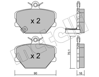 Brake Pad Set, disc brake 22-0341-0