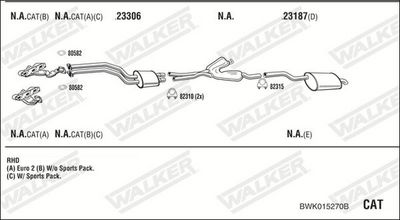 Изпускателна система WALKER BWK015270B
