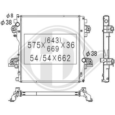 RADIATOR RACIRE MOTOR DIEDERICHS DCM3336