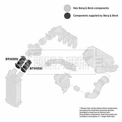 Charge Air Hose Borg & Beck BTH1051