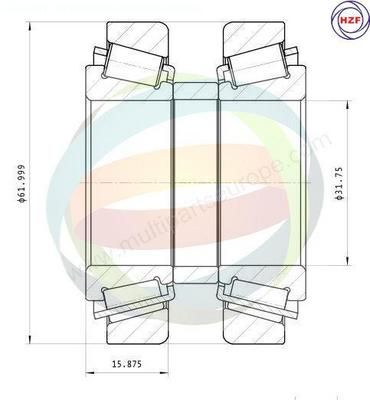 Комплект подшипника ступицы колеса Multiparts 70-270041 для AUSTIN MINI