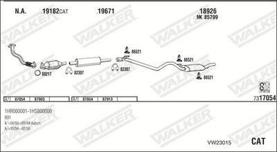Изпускателна система WALKER VW23015