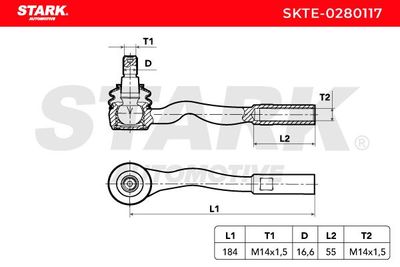 накрайник на напречна кормилна щанга STARK SKTE-0280117