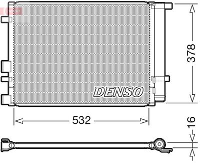 Конденсатор, кондиционер DENSO DCN41005 для HYUNDAI i20