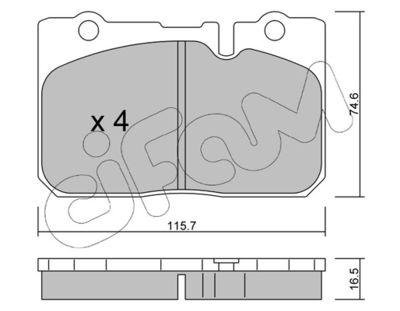 CIFAM 822-757-0 Тормозные колодки и сигнализаторы  для LEXUS LS (_F2_) 400 (UCF20_)