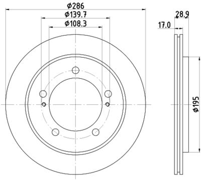 HELLA 8DD 355 111-791 Тормозные диски  для SUZUKI GRAND VITARA (Сузуки Гранд витара)