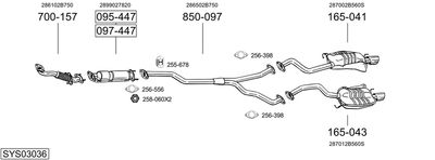 Układ wydechowy BOSAL SYS03036