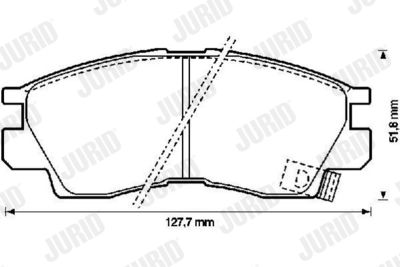 JURID 572282J Комплект тормозных колодок, дисковый тормоз 