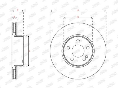BREMSSCHEIBE JURID 563251JVC 1