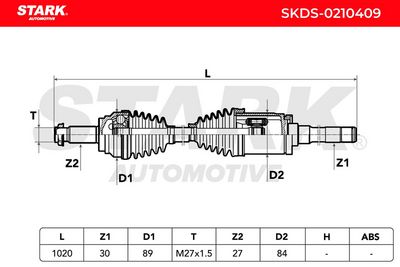 полуоска STARK SKDS-0210409