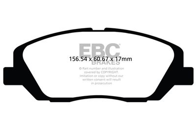 Комплект тормозных колодок, дисковый тормоз EBC Brakes DPX2100 для SSANGYONG KORANDO