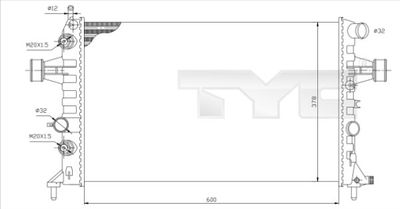 Kylare, motorkylning TYC 725-0006