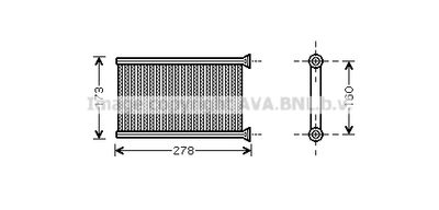 AVA QUALITY COOLING BWA6342 Радиатор печки  для BMW X3 (Бмв X3)