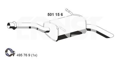 Tłumik końcowy ERNST 501156