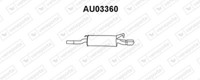 VENEPORTE AU03360 Глушитель выхлопных газов  для AUDI A6 (Ауди А6)