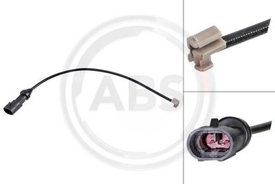 Styk ostrzegawczy, zużycie okładzin hamulcowych A.B.S. 39902
