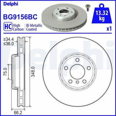 Brake Disc BG9156BC