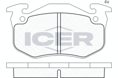ICER 180723-204 Тормозные колодки и сигнализаторы  для RENAULT RAPID (Рено Рапид)