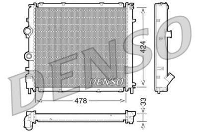 DENSO DRM23030 Радиатор охлаждения двигателя  для RENAULT KANGOO (Рено Kангоо)