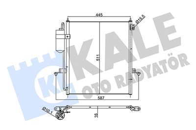 Конденсатор, кондиционер KALE OTO RADYATÖR 354965 для MITSUBISHI L200
