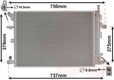 VAN WEZEL Condensor, airconditioning (59005152)