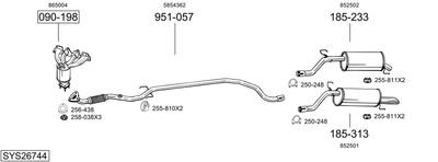 SISTEM DE ESAPAMENT BOSAL SYS26744