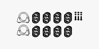 MONTAGESATZ ABGASANLAGE HJS 82143317