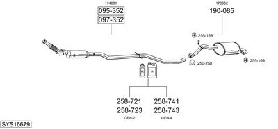 SISTEM DE ESAPAMENT BOSAL SYS16679