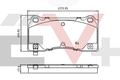 комплект спирачно феродо, дискови спирачки COMLINE CEV33496